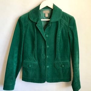 KENAR Emerald Green Corduroy Blazer Jacket